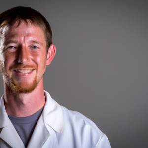 a professional and visually appealing image of a young happy smiling caucasian doctor with white teeth 875 300x300