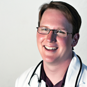 a professional and visually appealing image of a young happy smiling caucasian doctor with white teeth