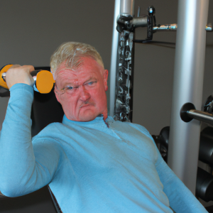 a professional appealing image of a caucasian man or woman exercising in a gym 176 300x300