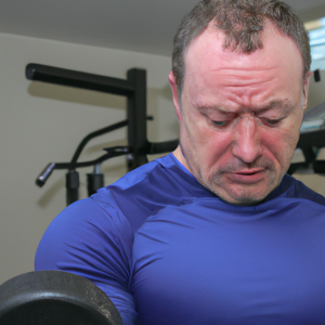 a professional appealing image of a caucasian man or woman exercising in a gym