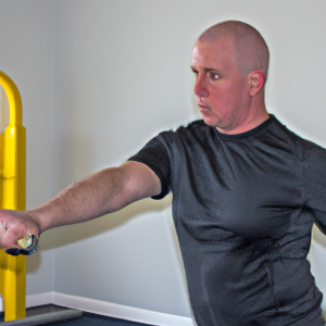 a professional appealing image of a caucasian man or woman exercising in a gym 381 300x300