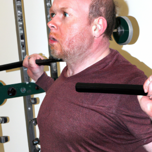 a professional appealing image of a caucasian man or woman exercising in a gym