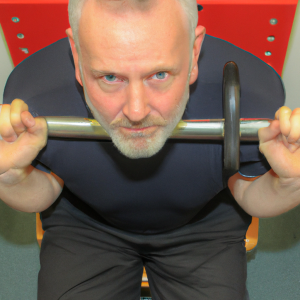 a professional appealing image of a caucasian man or woman exercising in a gym 415 300x300