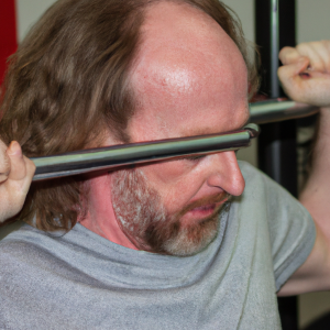 a professional appealing image of a caucasian man or woman exercising in a gym