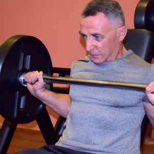 a professional appealing image of a caucasian man or woman exercising in a gym 875 300x300