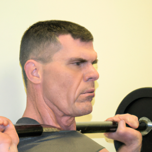 a professional appealing image of a caucasian man or woman exercising in a gym