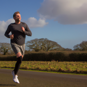 a professional appealing image of a caucasian man or woman jogging on a sunny day 745 300x300