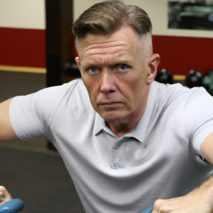 a professional appealing good looking and atheletic image of a caucasian man exercising in a gym 707 300x300