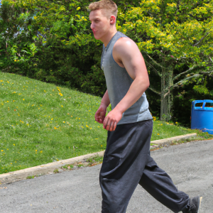 a professional appealing good looking and atheletic image of a caucasian man exercising or playing sports outside on a sunny day 194 300x300