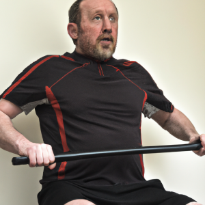 a professional appealing image of a caucasian man or woman exercising in a gym