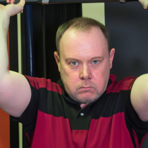 a professional appealing image of a caucasian man or woman exercising in a gym